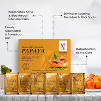 NutriGlow NATURAL'S Advanced Pro Formula Papaya Facial Kit for Glowing Skin Cleanup Kit for Even Skin Tone, 60gm