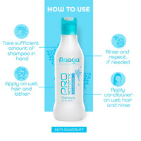 Raaga Professional Pro Botanix Anti-Dandruff Shampoo with Tea Tree Oil (200 ml) Reduces Itchiness & Flaking, Prevents Dryness | Suitable For Men and Women