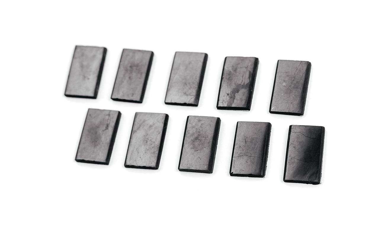 KARELIANMASTERS Shungite Stone Sticker Set for Cell Phone | Crystal Healing Protection Plate for Tablets & Laptops … (Set of 10 Plates) Set of 10 plates
