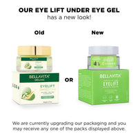 Bella Vita Organic EyeLift Hydrating Natural Under Eye Cream Gel for Dark Circles, Puffy Eyes, Wrinkles & Removal of Fine Lines for Women & Men, 20 gm (Pack of 2)