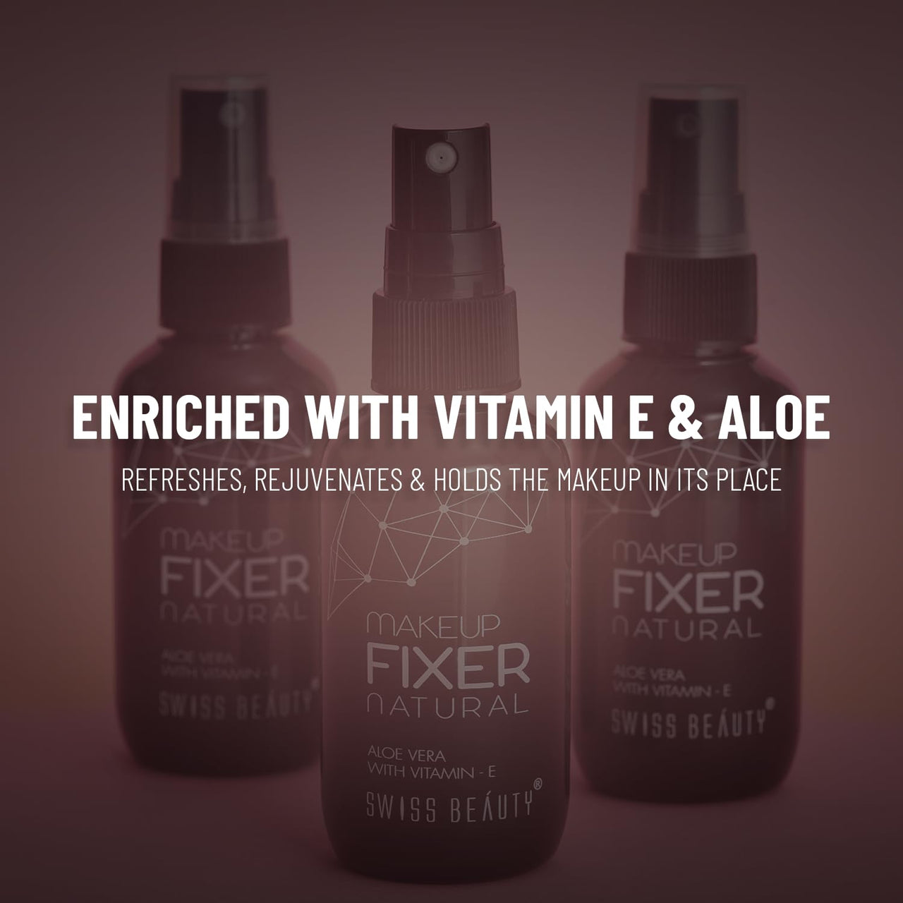 Swiss Beauty Natural Makeup Fixer | Natural Dewy Finish | With Vitamin E and Aloe Vera | Long-Lasting | Hydrating & Refreshing Setting Spray | 70 ml