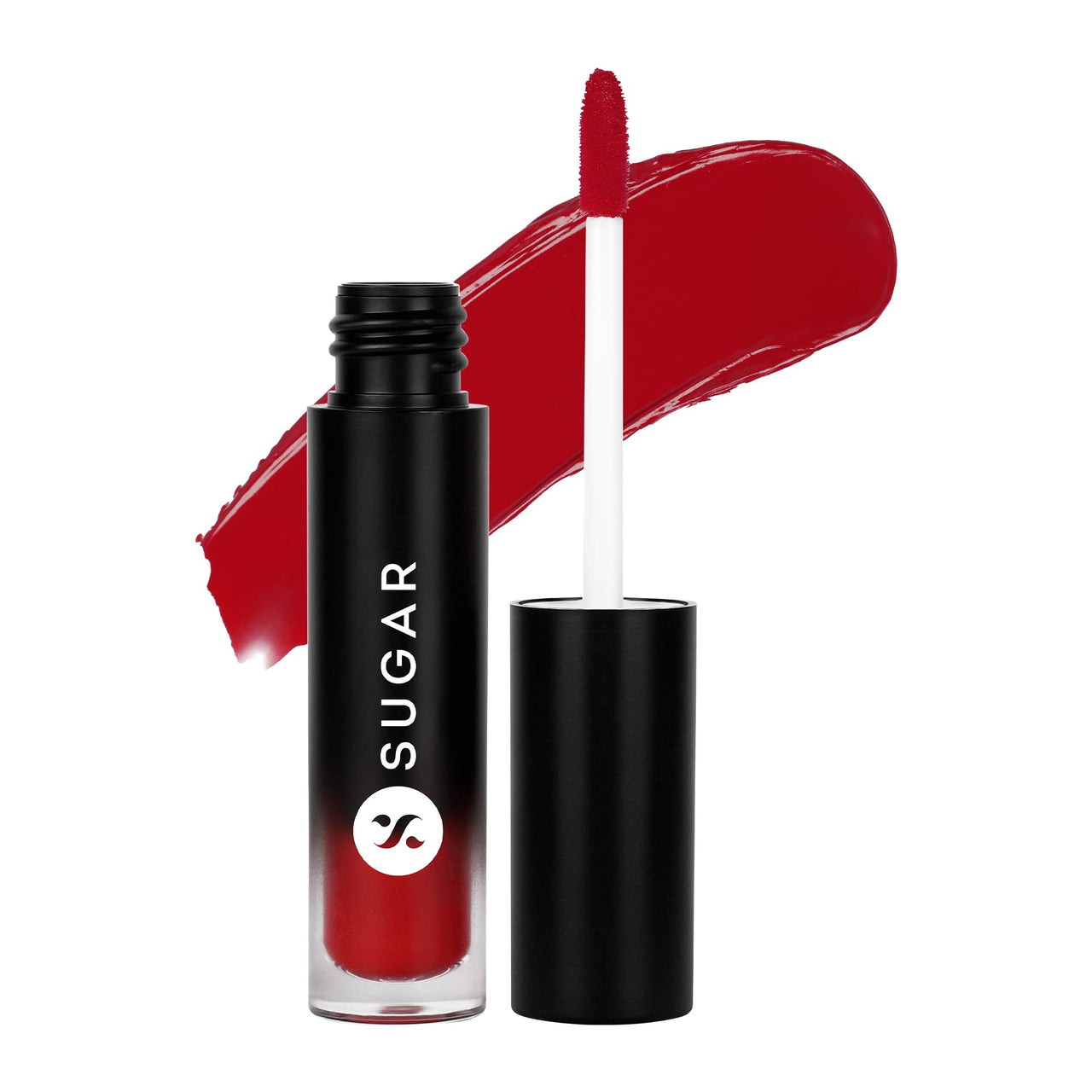 SUGAR Cosmetics Mousse Muse Lip Cream | Lasts 24+ Hrs | Creamy Mousse Lipstick | Waterproof & Smudgeproof | 5ml - 06 Harmony in Red