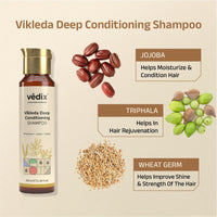 Vedix Ayurvedic Hair growth Kit | 5 product Kit | for Dry Hair, Dry Scalp, Curly Hair | Vedix Hair Oil, Shampoo, Serum, Mask, Conditioner Set