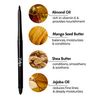 RUBY's ORGANICS Kohl Eyeliner- Black, Kajal with In-Built Smudger for Smokey-Eye, Extra Smooth & Blendable, Long-Wearing Matte Finish, Organic Eye Makeup, Cruelty-Free & Vegan, 0.35 Gm,Pencil