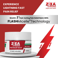 ZIXA Strong Pain Relief Balm - Non-Greasy Cream, 7-in-1 Multi-Action Formula with Aromatherapy | Fast-Absorbing | Natural with Micelle Technology for Headache, Joint, Muscle, and Back Pain | 30ml (Pack of 1)