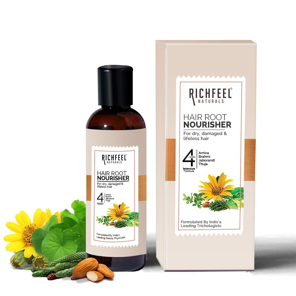 Richfeel Hair Root Nourisher/Tonic | For Hair Fall Control | Hair Growth Treatment | Trichologist Developed Formula | High Concentration | Oil & Silicone Free | 80 ML