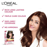 L'OREAL PARIS Permanent Hair Colour, Excellence Crème, 4.25 Aishwarya'S Brown & Permanent Hair Colour, Excellence Crème, 3 Natural Darkest Brown