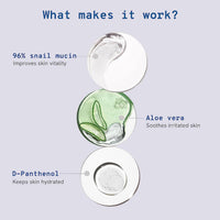 Be Bodywise Snail 96 Mucin Serum 100 ml & Silicone Ice Roller 1U | For Deep Hydration & Boosts Blood Circulation, Reduces Puffiness, Redness & Under Eye Bags | With 96% Snail Mucin & Aloe Vera Extract