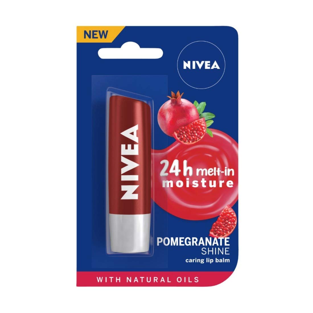 NIVEA Lip Balm, Fruity Blackberry Shine, 4.8g And NIVEA Lip Balm, Pomegranate Shine, 4.8g