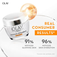 Olay Vitamin C Kit for 2X Glow | Vitamin C Cream with Free Cleanser l Even Glow and Smooth Texturee | With Niacinamide l Normal, Oily, Dry & Combination Skin l Parabens & Sulphate free | Pack of 2