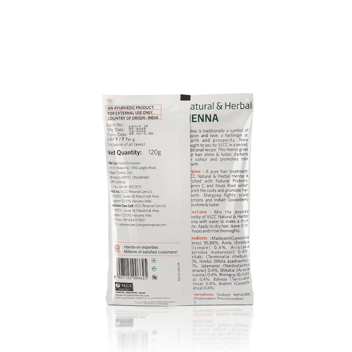VLCC Natural & Herbal Henna - 120G X 2 (Pack Of 3, 720G - Goodness Of 10 Herbs Like Amla, Brahmi, Jatamansi, And Bhringraj, For Stronger, Smoother & Shinier Hair.)
