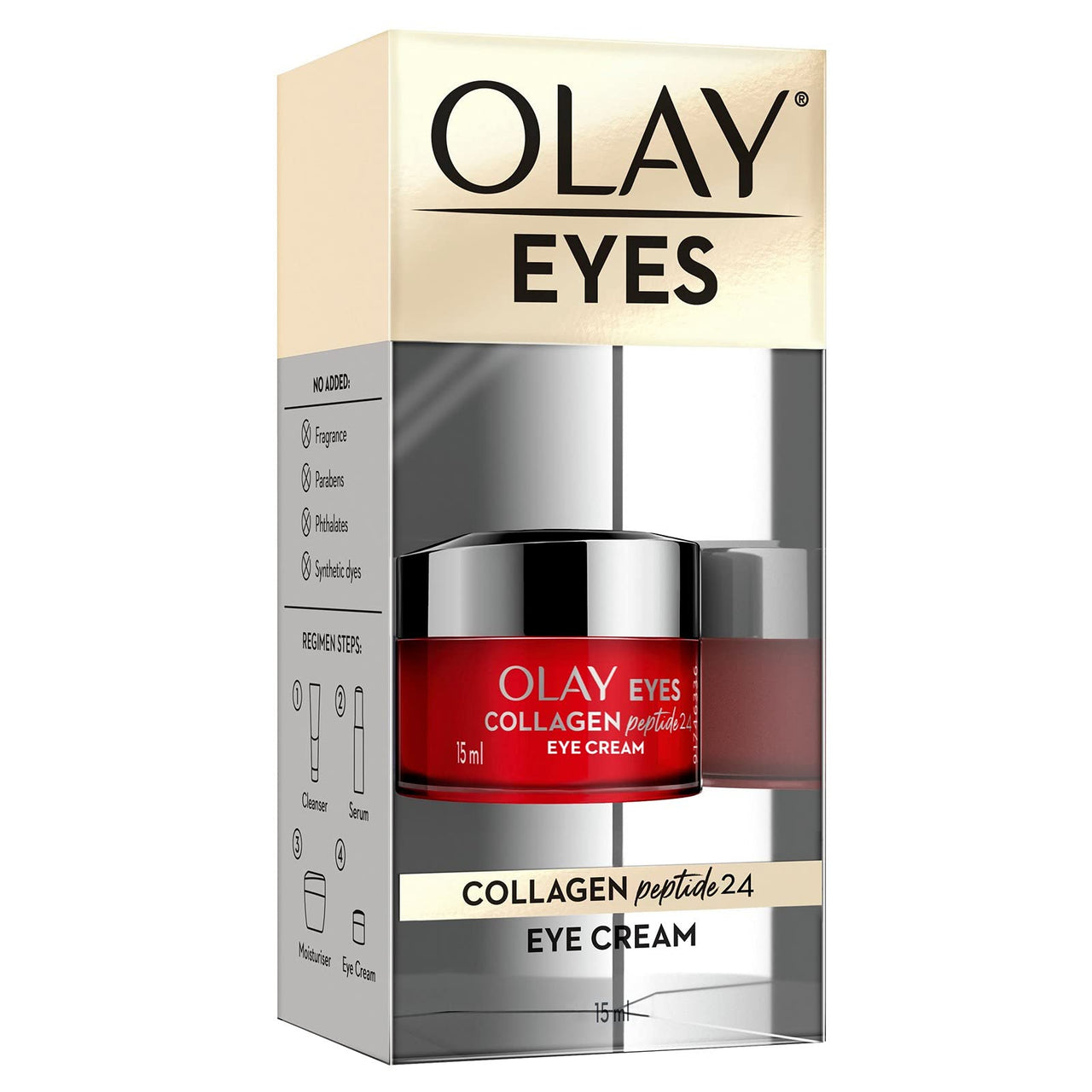 olay eye cream | Reduces Dark Circle, Wrinkles and Puffiness | With Peptides and Niacinamide | Normal, Oily, Dry & Combination Skin l Paraben & Sulphate free | 15ml (Collagen Peptide 24)
