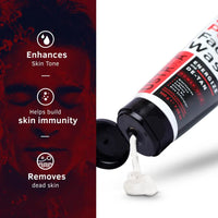 Ustraa Power Face Wash -100g - Energize & De-Tan | Dermatologically Tested | Effectively Removes Tan & Brightens Skin & Moisturising Cream - Oily Skin - 100g | Quick Absorption | with Shea Butter