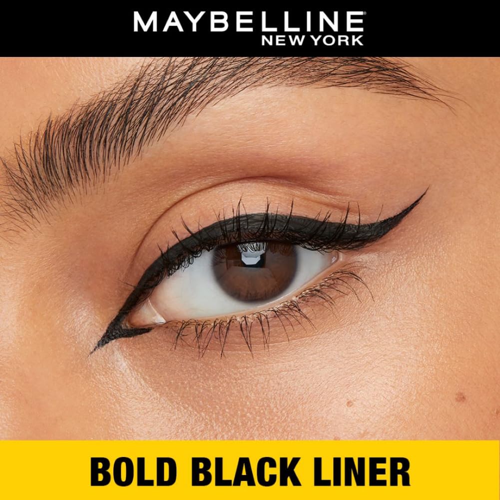 Maybelline New York Colossal Bold Pencil Eyeliner, Black, 3Ml, Matte Finish