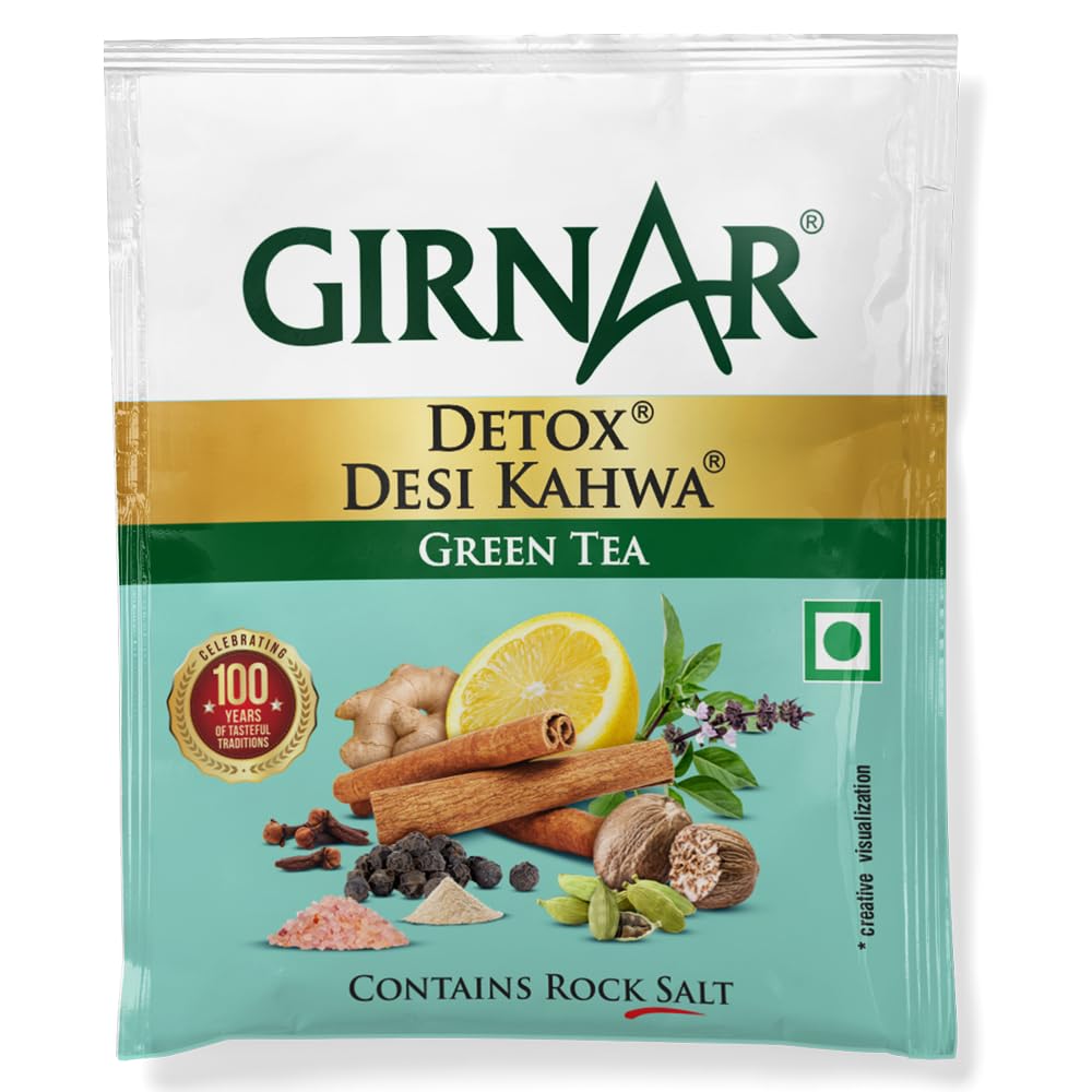 Girnar Food & Beverages Pvt. Ltd. Detox Green Tea - Desi Kahwa (36 Tea Bags) 90 gm