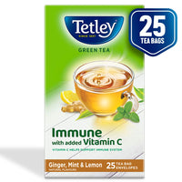 Tetley Long Leaf Original | All-natural Green Tea with Anti-Oxidants | Green Tea | 500g & Tetley Green Tea Bags, Ginger Mint Lemon, 25 Tea Bags