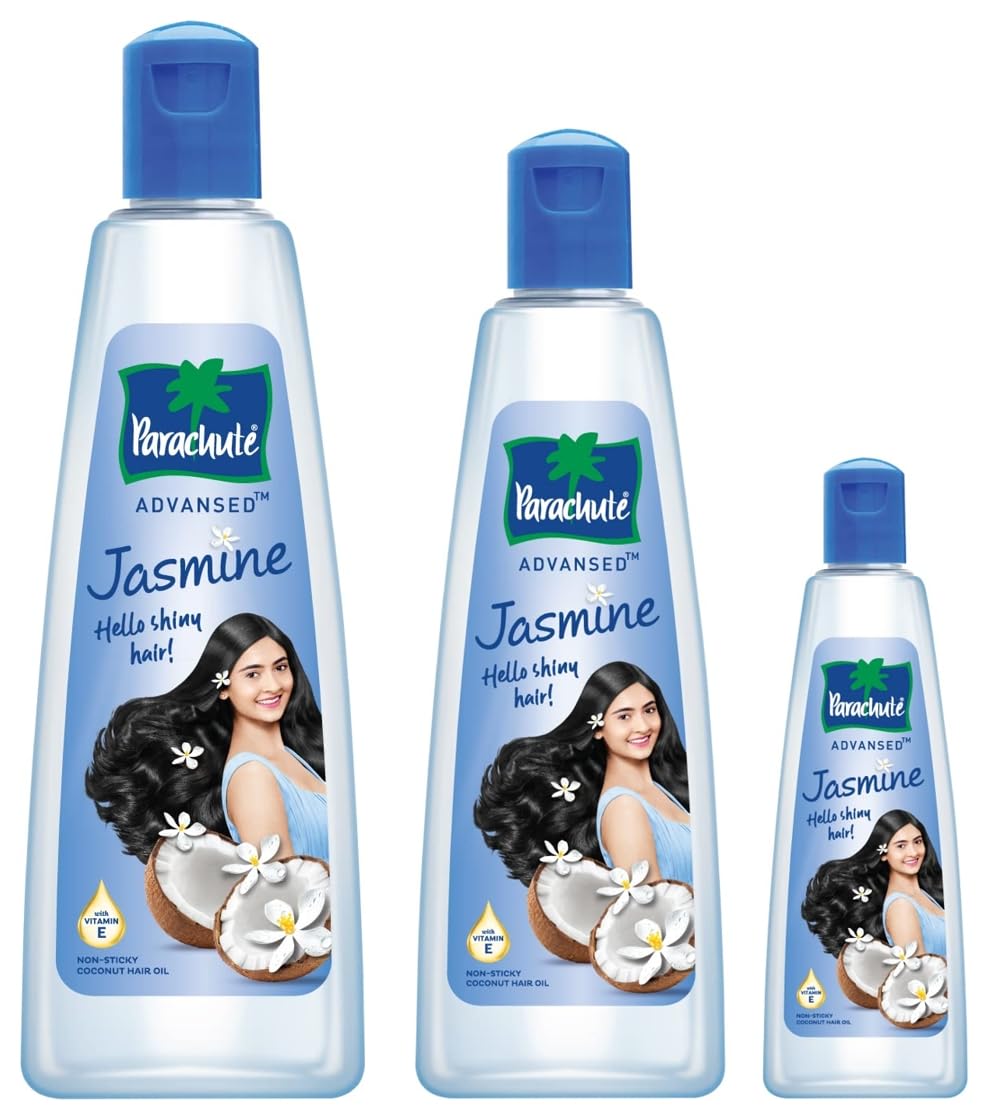 Parachute Advansed Jasmine Coconut Hair Oil, 300ml (Free 90ml) & Jasmine Coconut Hair Oil, 500ml