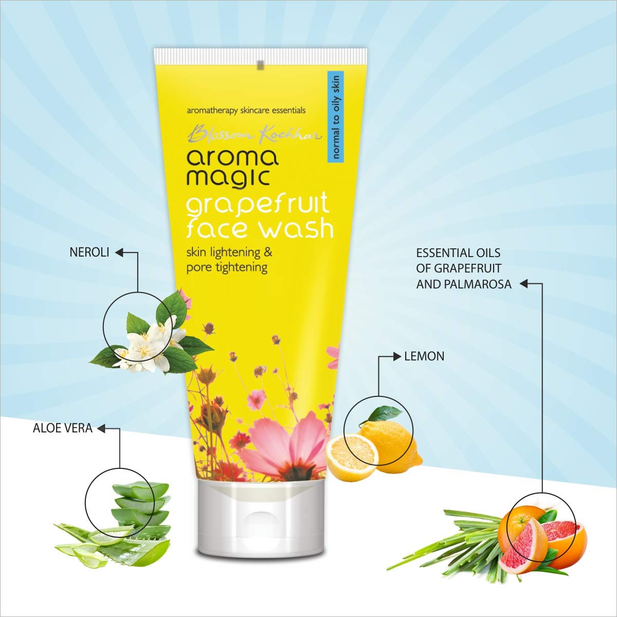 Aroma Magic Face Wash 100 ml (Grapefruit) & Aroma Magic Mineral Glow Scrub, 200ml