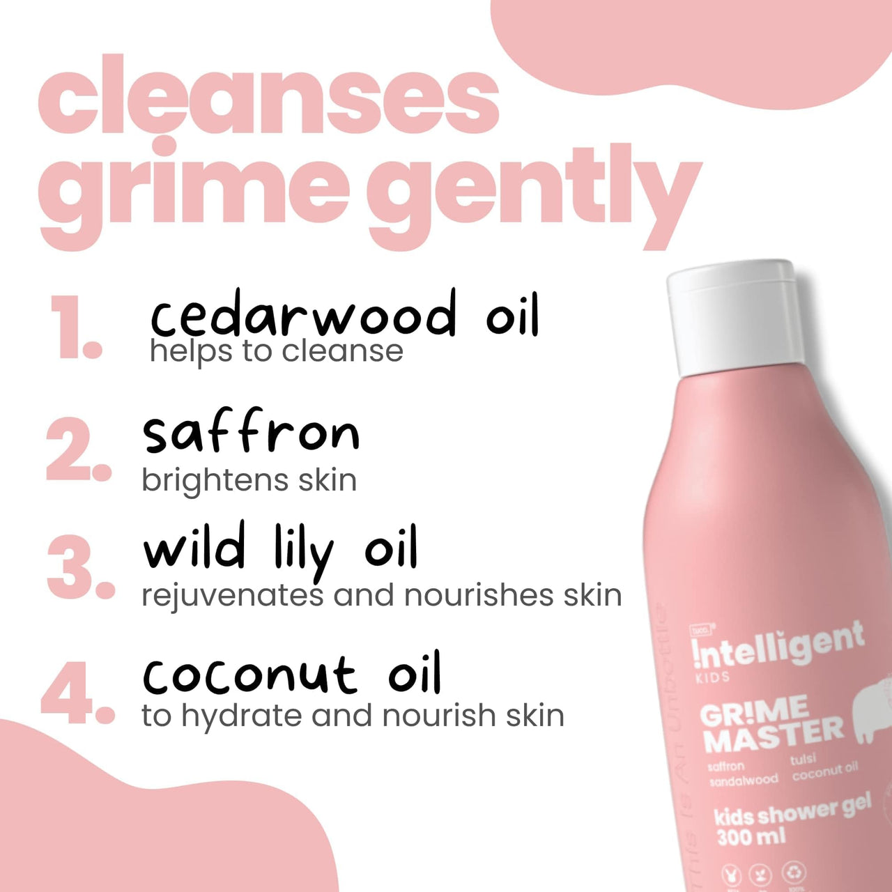 TuCo® Intelligent Kids Mild Body Wash 300ml with Tulsi, Saffron, Sandalwood Proven Effectiveness