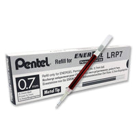 Pentel Refill Ink - For EnerGel PRO Permanent Gel Pen, (0.7mm) Medium Line, Red Ink - LRP7-B