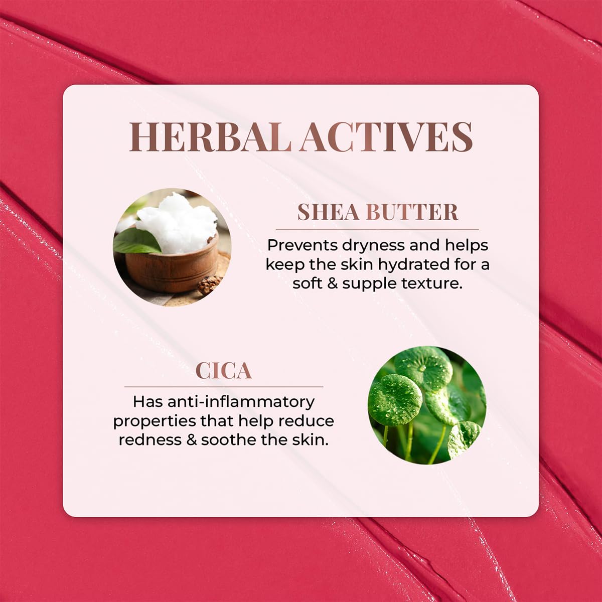 Just Herbs Peach Pie Born To Blush Lightweight | Long Stay | Smooth Texture | Moisturises & Hydrates | Dewy Glow Blush Stick with Shea Butter & Cica for Eyes Cheeks and Lips For Women | 14g