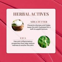 Just Herbs Berry Bloom Born To Blush Lightweight | Long Stay | Smooth Texture | Moisturises & Hydrates | Dewy Glow Blush Stick with Shea Butter & Cica for Eyes Cheeks and Lips For Women | 14g