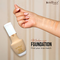 Shryoan Flawless Powder Foundation | Long Lasting, Silky Touch, Full Coverage, Natural Finish & Waterproof (30g)