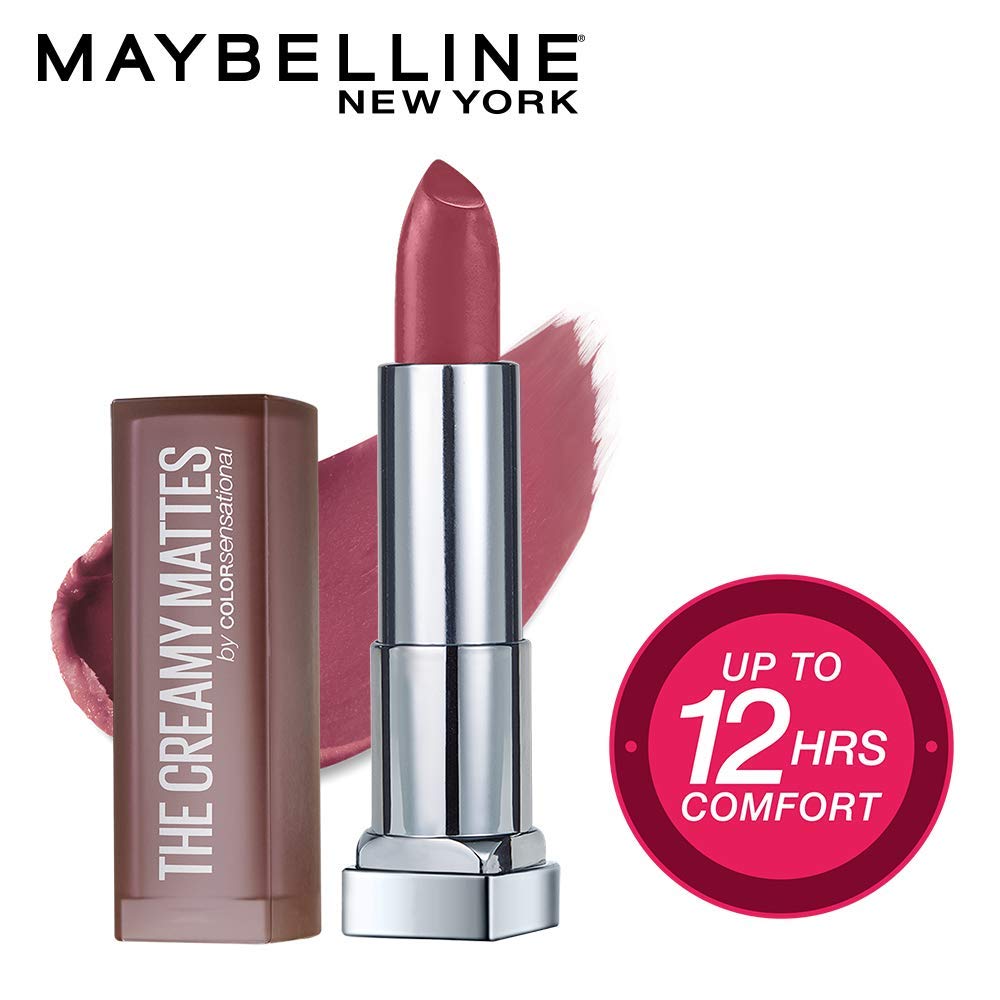 Maybelline New York Color Sensational Creamy Matte, Rich Ruby, Divine Wine and Touch of Spice Lipstick