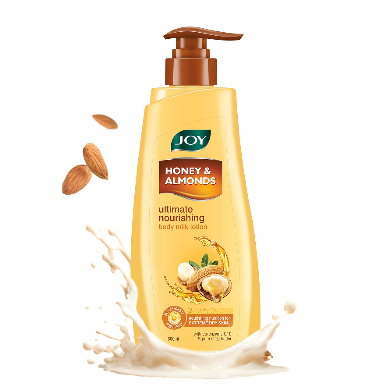 Joy Honey & Almonds Ultimate Nourishing Body Milk Lotion 600ml | With Shea Butter & Vitamin E | Long Lasting Moisture | Prevents Dryness & Provides Intense Moisturization for Dry Skin