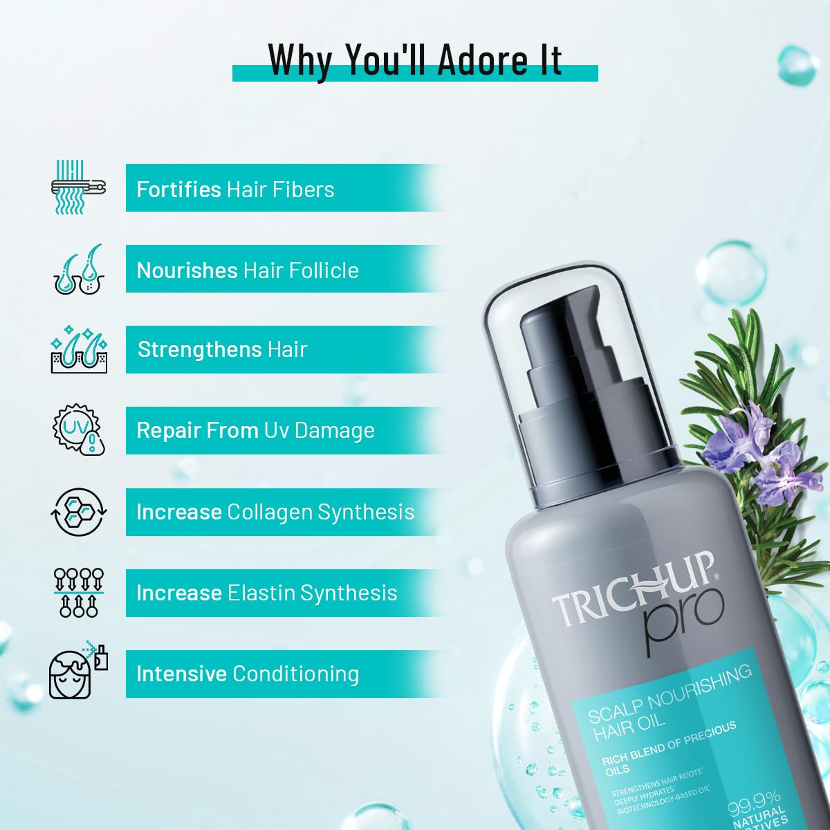 Trichup Pro Scalp Nourishing Hair Oil - 100 ml | Blend of Algae & Rosemary Oil | Deeply Hydrate Overall Scalp | Ultimate Frizz Control | Prevent Hair Breakage & Stimulates Blood Circulation in Scalp