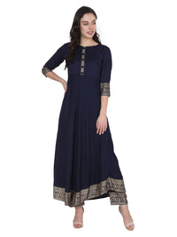 VASTRAMANIAA Women's  Rayon Kurta Palazzo Ethnic Set