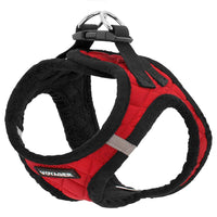 Voyager Step-In Plush Dog Harness  Soft Plush, Step In Vest Harness for Small and Medium Dogs by Best Pet Supplies - Harness (Red Plush), S (Chest: 14.5 - 16