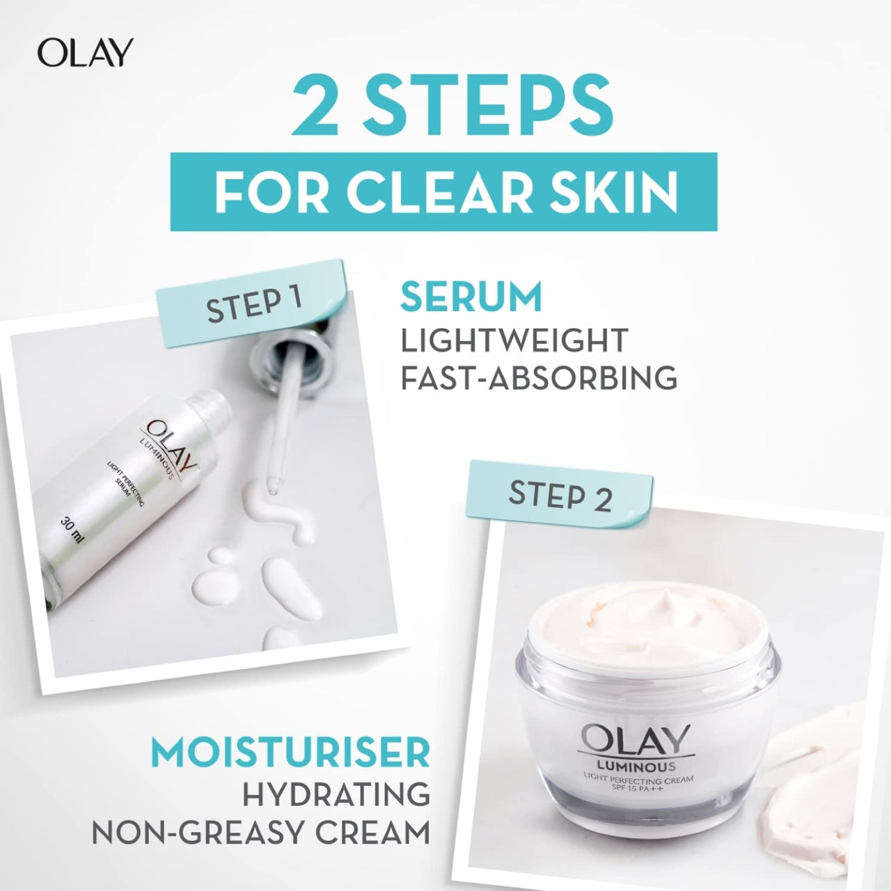 Olay Niacinamide Face Cream | Clear and Even Skin | Fights Dullness and Provides Radiant Glow| Normal, Oily, Dry, Combination Skin | Paraben and Sulphate Free | 50g