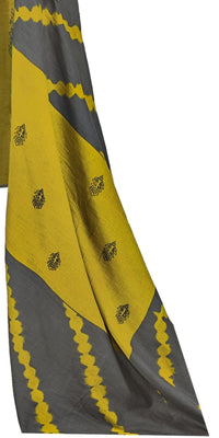 Miraan Women Cotton Unstitched Dress Material (SAN1430, Yellow, Free Size)