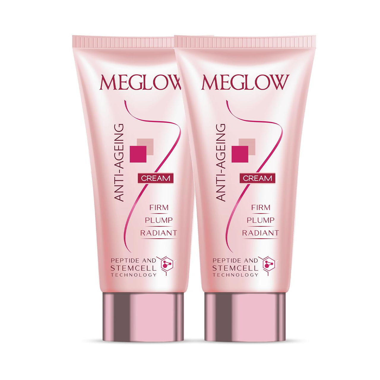 Meglow Anti Ageing Cream 30 gm Combo Pack of 2 with Pure Radiance|High Potency Peptides Firming Helps Hydrating, Toning, Brightens and Rejuvenating Dull Skin
