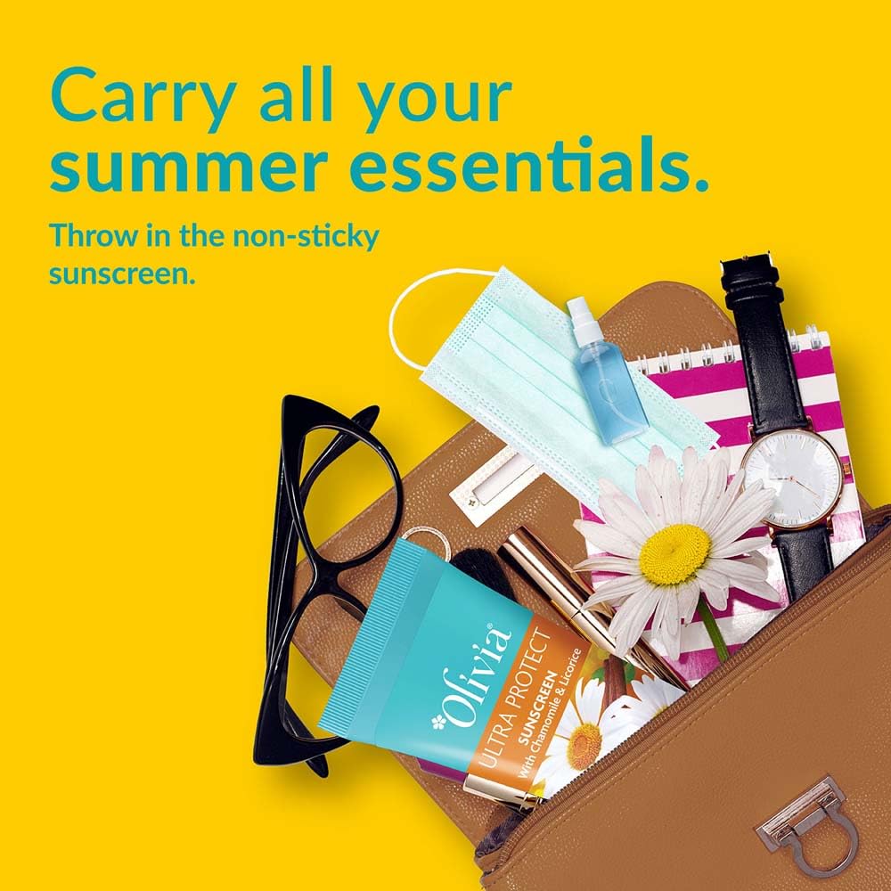 Olivia Sunscreen SPF 30 with UVA, UVB Protection | Sun Screen for Even-Toned Glowing Skin | No White Cast | Ultra Protect++ Sunscreen for Oily & Combination Skin | For Men & Women | 100g