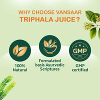 Triphala Juice - 1L | All-in-one Digestive Care Solution | Long term constipation, digestive problem relief supplement | Improves Gut Health | 100 % Ayurvedic Formula