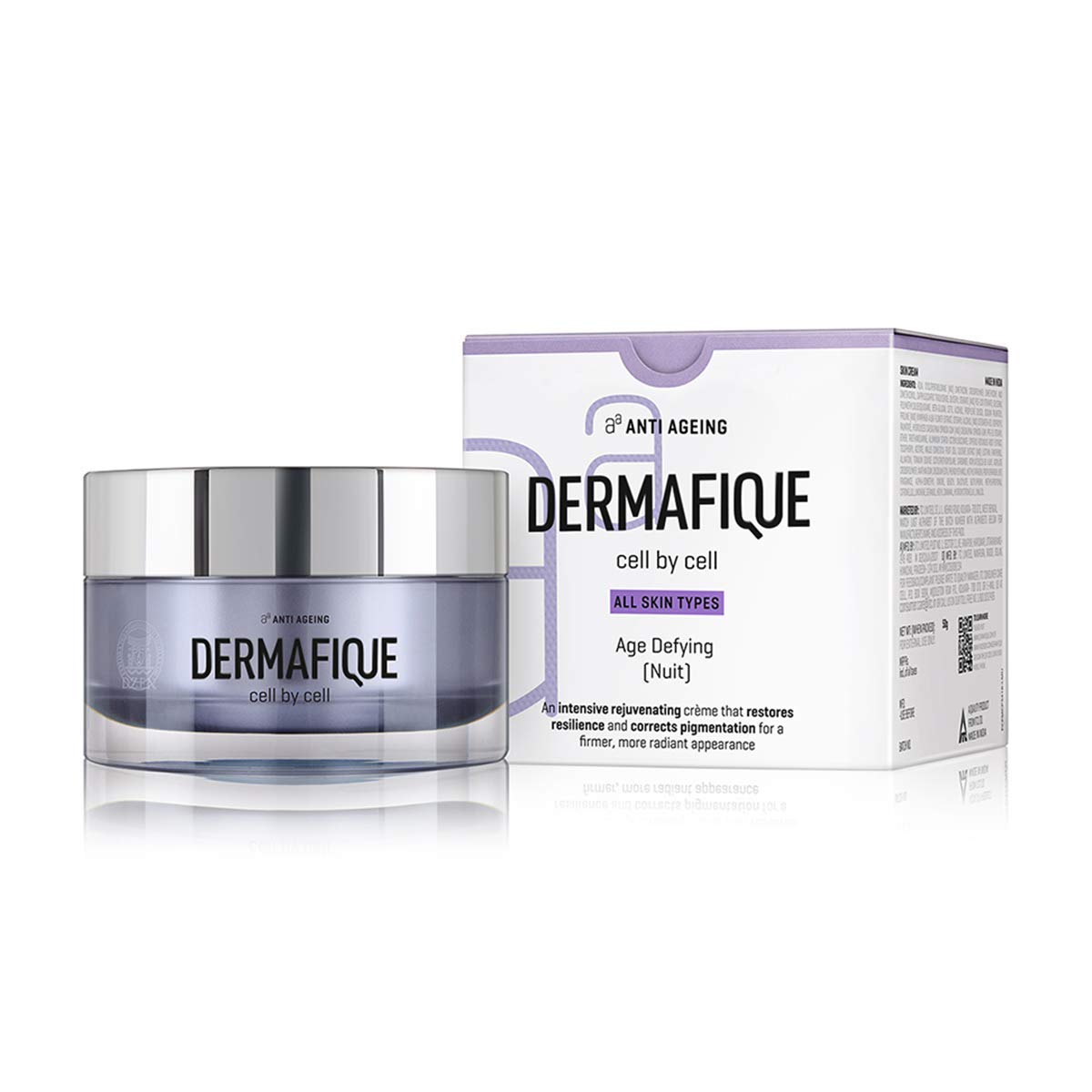 Dermafique Age Defying Nuit Cream – 50g, Boosts Cell Regeneration and Collagen Production with Vitamin E and Glycerine, Night Cream for Women Anti Ageing, Reduced Wrinkles in 4 Weeks*, Even Skin Tone in 2 Weeks* | Dermatologist Tested