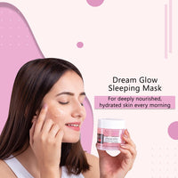 Iba Must Have Dream Glow Sleeping Mask with 24K Gold Overnight Radiant Face Pack For Glowing & Hydrating Skin, Night Gel Mask with Rose Water, Hyaluronic Acid Improve Skin Glow | Halal Certified & Vegan (100g)