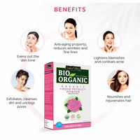 INDUS VALLEY 100% Organic and Pure Combo Rose Petal Powder | Rosa indica - & Non-Toxic Aloe Vera Gel For Skin Care And Hair Care (100g + 175ml)
