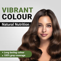 SESA Dark Brown Hair Colour For Women and Men Long Lasting Natural Shiny Smooth Hair with Rosemary, Calendula and Heena, 100% Grey Coverage - Dark Brown