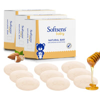 Softsens Baby Natural Bar Soap with Honey, Orange & Natural Almond Oil 9 Soaps x 100g