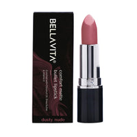 BELLAVITA Comfort Matte Bullet Lipstick| Intense Colour| Creamy Matte Finish| Intense Moisturisation| Smooth Glide| Lipsticks for Women| 4 Hr Stay, Dusty Nude, 4.2 gm