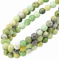100Pcs Natural Crystal Beads Stone Gemstone Round Loose Energy Healing Beads with Free Crystal Stretch Cord for Jewelry Making (Australian Chrysoprase, 8MM) Australian Chrysoprase