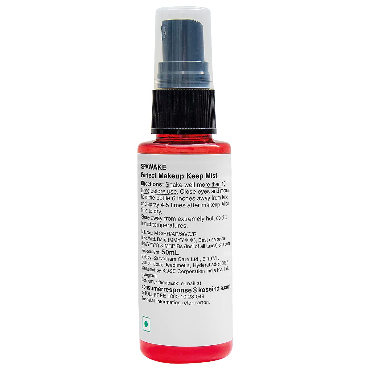 Spawake Makeup Fixer Spray with Vitamin B6, Perfect Makeup Keep Mist, 50ml