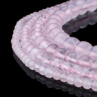 BEADNOVA Natural Rose Quartz Beads Natural Crystal Beads Stone Gemstone Round Loose Energy Healing Beads with Free Crystal Stretch Cord for Jewelry Making (6mm, 62-64pcs) 6mm 22) Rose Quartz Round Beads