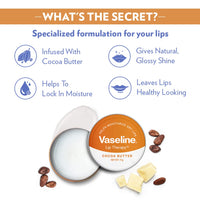 Vaseline Deep Moisture Lotion, 400ml with Vaseline Cocoa Lip Tin, 17g for Moisturized Skin & Healthy Lips