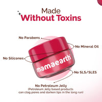 Mamaearth Beetroot Moisture Therapy Lip Balm for Dry & Chapped Lips 15g|Heals, Brightens|Sheer Pink Tint|Coconut Oil, Shea Butter, Beetroot, HA, Ceramides, Kojic Acid|100% Free of Petroleum Jelly