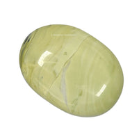 Serpentine Palm Stone - Pocket Massage Worry Stone for Natural Body Chakra Balancing, Reiki Healing and Crystal Grid Serpentine