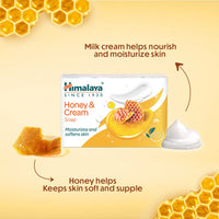 Himalaya Herbals Honey and Cream Soap, 125g (Pack of 1)